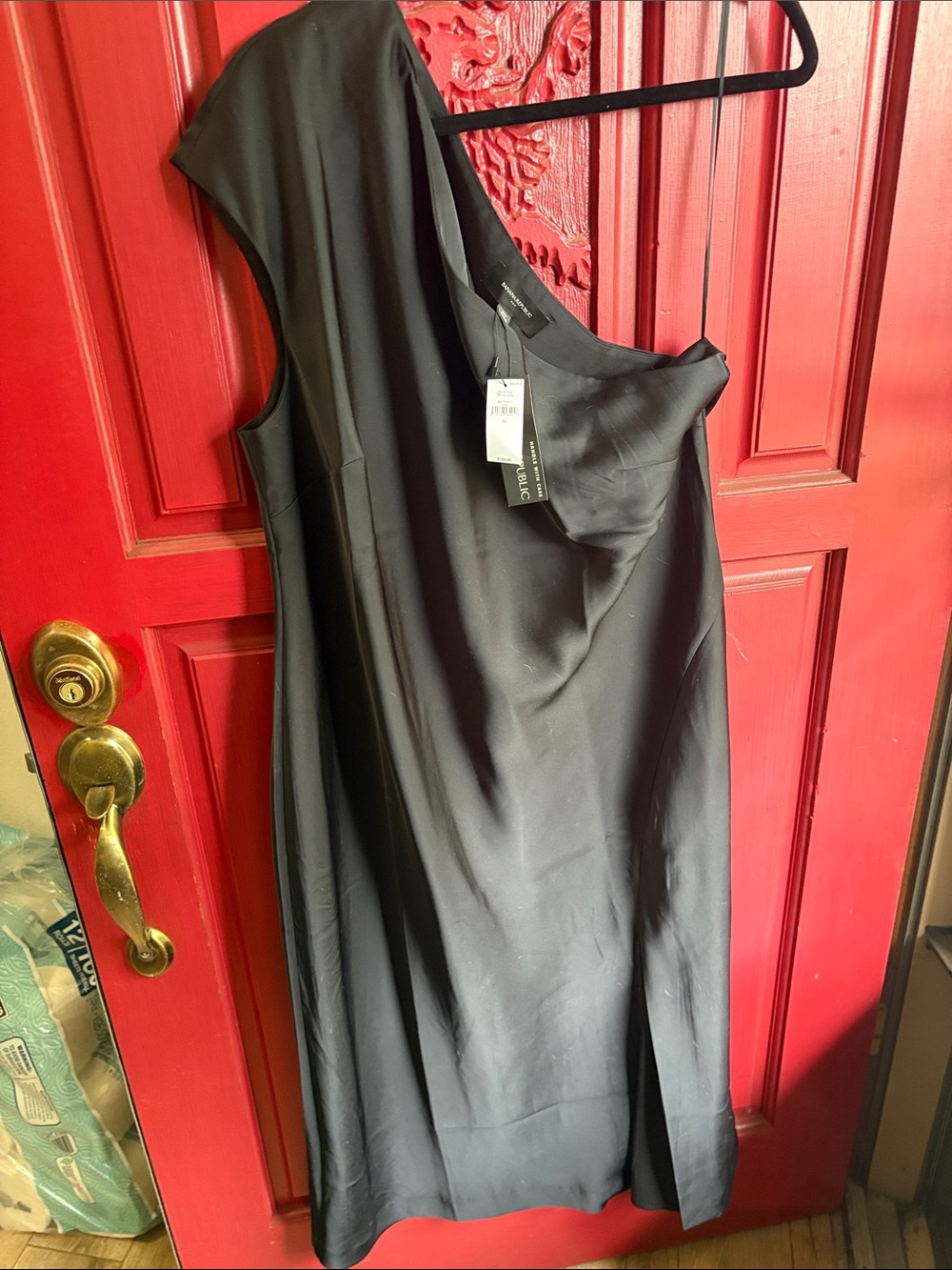 Banana Republic XL ONE -Shoulder Black Dress - Unbranded